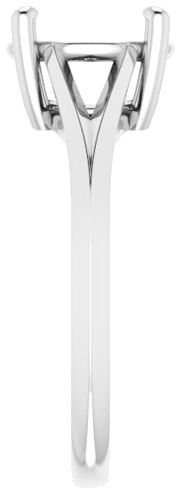 Sužadėtuvių Žiedas „Solitaire Split Shank“ 14k white gold Round 8.8mm (4)