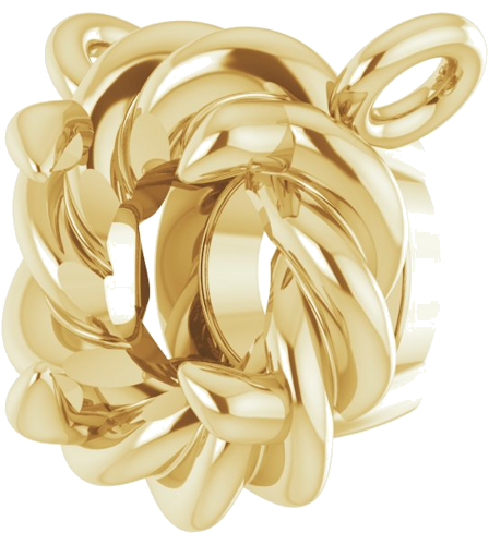 Pakabukas „Claw-Prong Rope“ 585 Geltonojo Aukso Round 4mm (2)