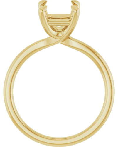 Sužadėtuvių Žiedas 14k yellow gold Emerald 9mm x 7mm (2)