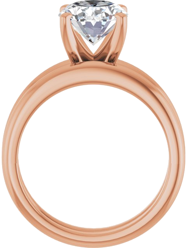 14K Rose  10x8 mm Oval Solitaire Engagement Ring Mounting (7)