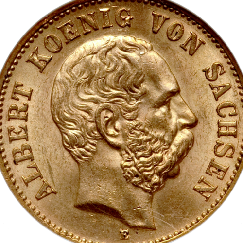 20 Mark Albert (1894-1895) Gold coin Saxony German Empire (2)