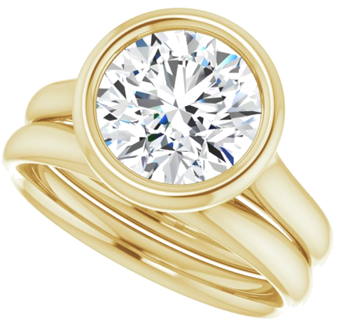 14K Yellow 8.8 mm Round Solitaire Engagement Ring Mounting (10)