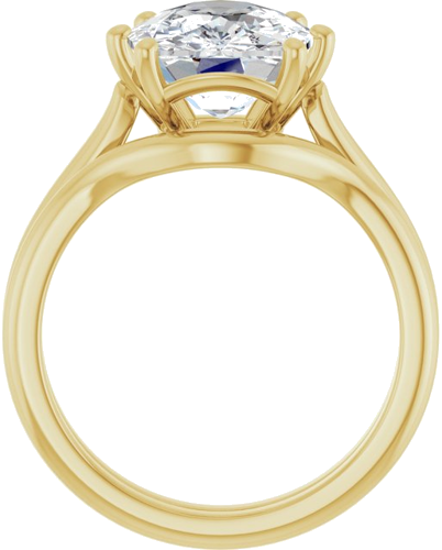 Sužadėtuvių Žiedas 14k yellow gold Elongated Cushion 11mm x 9mm (7)