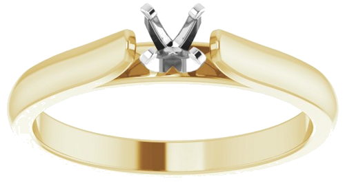 Sužadėtuvių Žiedas „Solitaire“ 14k yellow/white gold Round 3.2mm (2)