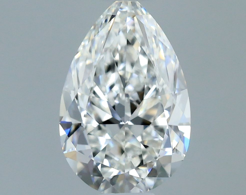 0.56 carat F-VVS2 Natūralus Pear Deimantas (1)