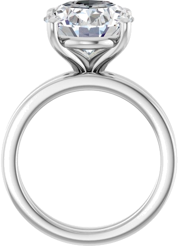 Sužadėtuvių Žiedas „Solitaire“ 14k white gold Oval 13mm x 11mm (7)