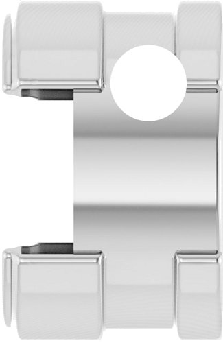 Pakabukas „Round Half-Bezel Slide“ 14k white gold Round 8mm (3)