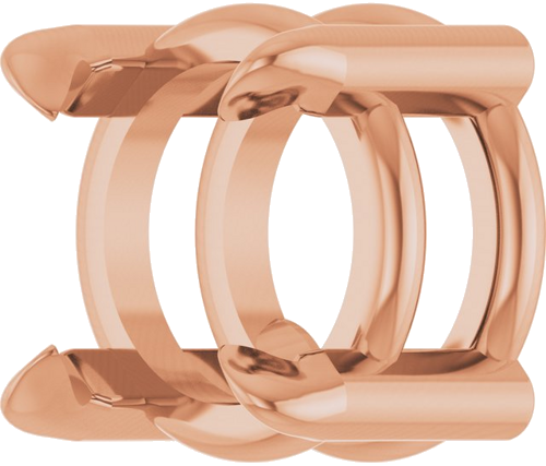 Pakabukas „Solitaire Slide“ 14k rose gold Round 5mm (2)