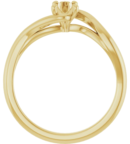 Sužadėtuvių Žiedas „Bypass“ 14k yellow gold Pear 6mm x 4mm (2)