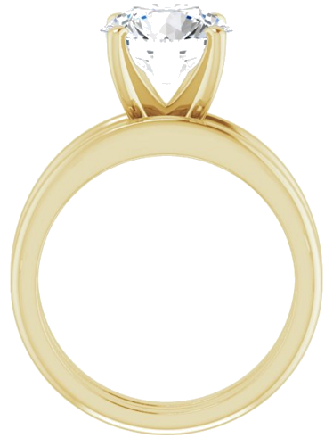14K Yellow  9 mm Round Solitaire Engagement Ring Mounting (7)