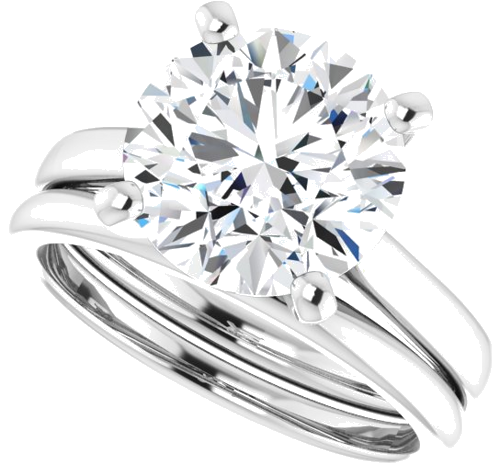 Sužadėtuvių Žiedas „Solitaire“ 950 Platinos Round 10mm (10)