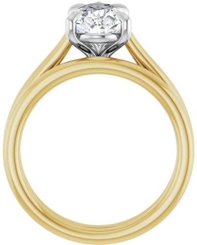 Sužadėtuvių Žiedas „Claw-Pong“ 18k yellow/white gold Pear 11.5mm x 7mm (7)