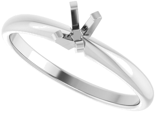 Sužadėtuvių Žiedas „Solitaire“ 585 Baltojo Aukso Oval 5.5mm x 3.5mm (5)