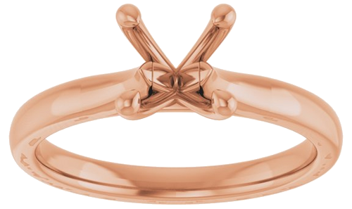 14K Rose 8x6 mm Oval Solitaire Engagement Ring Mounting (3)