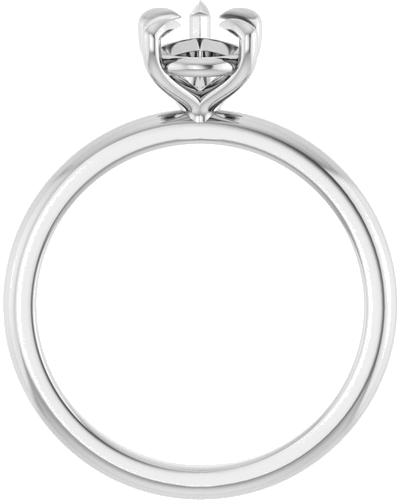 Sužadėtuvių Žiedas „Solitaire“ 585 Baltojo Aukso Pear Shape 9mm x 6mm (2)