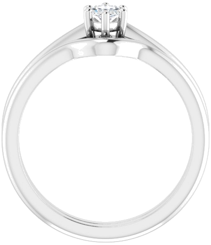 Sužadėtuvių Žiedas „Solitaire“ 14k white gold Marquise 6mm x 3.5mm (7)