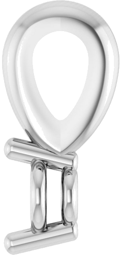 Pakabukas „Solitaire“ 14k white gold Round 2mm (3)