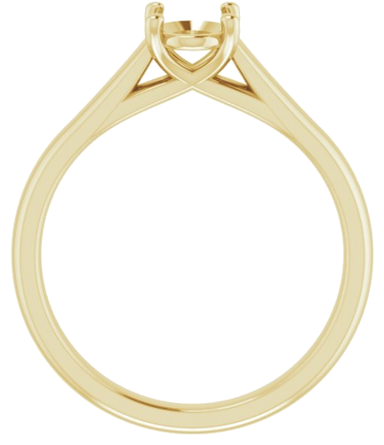 Sužadėtuvių Žiedas „Solitaire“ 585 Geltonojo Aukso Oval 7mm x 5mm (2)