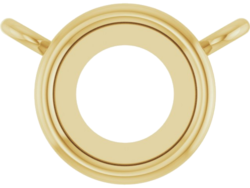 Pakabukas „Rose-Cut Bezel-Set“ 14k yellow gold Round 4mm (1)