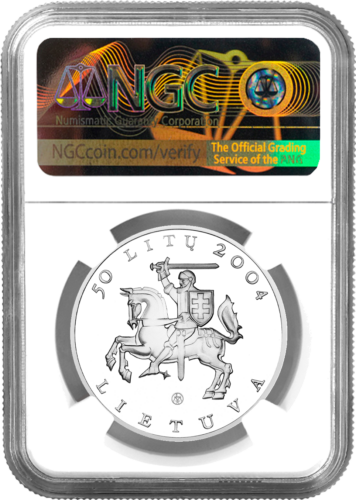 2004 Pažaislis Monastery 50 Litas Silver Coin PF 69 ULTRA CAMEO (2)