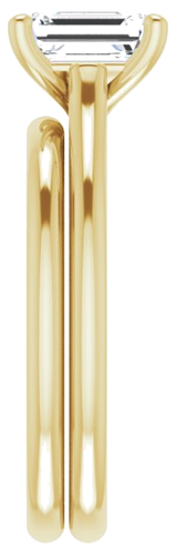 18K Yellow 7x5 mm Emerald Solitaire Engagement Ring Mounting (9)