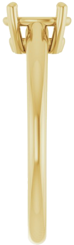 Sužadėtuvių Žiedas „V-End Prong“ 14k yellow gold Oval 7mm x 5mm (4)