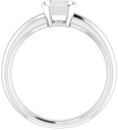 Sužadėtuvių Žiedas „Bezel-Set Solitaire“ 925 Sidabro Asscher 5mm (2)