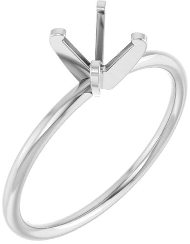 Sužadėtuvių Žiedas „Solitaire“ 14k white gold Round 5.5mm (1)