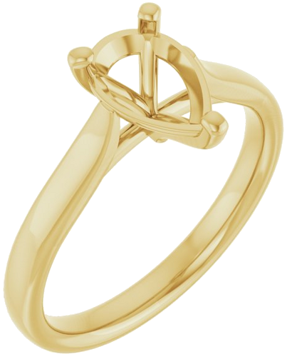 Sužadėtuvių Žiedas 10k yellow gold Pear 9mm x 6mm (1)