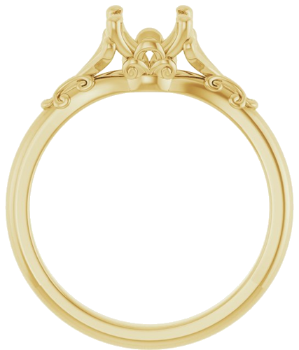 Sužadėtuvių Žiedas „Solitaire“ 14k yellow gold Round 6.5mm (2)
