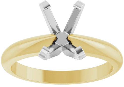 Sužadėtuvių Žiedas „Heavyweight Solitaire“ 14k yellow/white gold Emerald 7.5mm x 5.5mm (3)