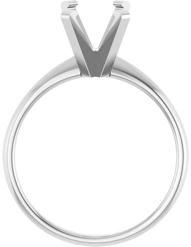 14K White 8.5x6.5 mm Emerald Solitaire Engagement Ring Mounting (2)