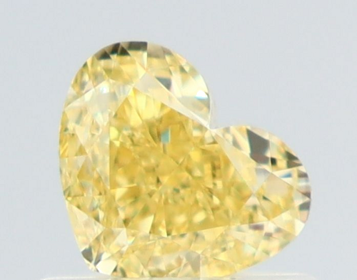 0.59 carat Fancy Yellow-VVS1 Natūralus Heart Deimantas (1)