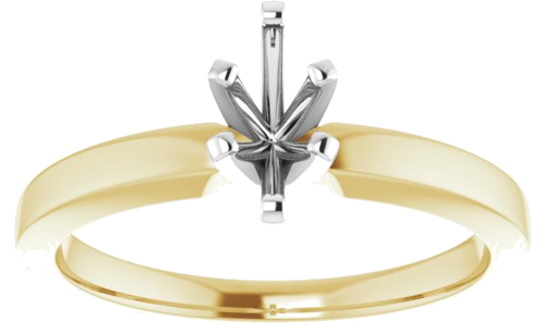 Sužadėtuvių Žiedas „Solitaire“ 14k yellow/white gold Marquise 7mm x 3.5mm (3)