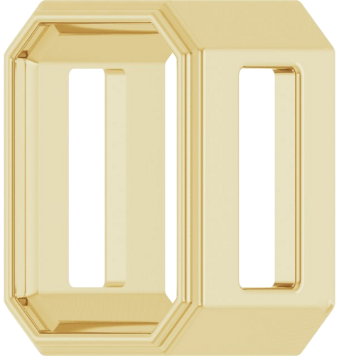 Pakabukas „Solitaire Slide“ 585 Geltonojo Aukso Emerald 7mm x 5mm (2)