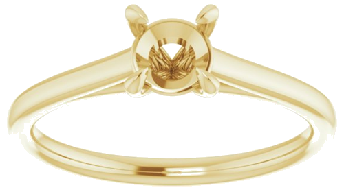 Sužadėtuvių Žiedas „Solitaire“ 585 Geltonojo Aukso Round 5.2mm (3)