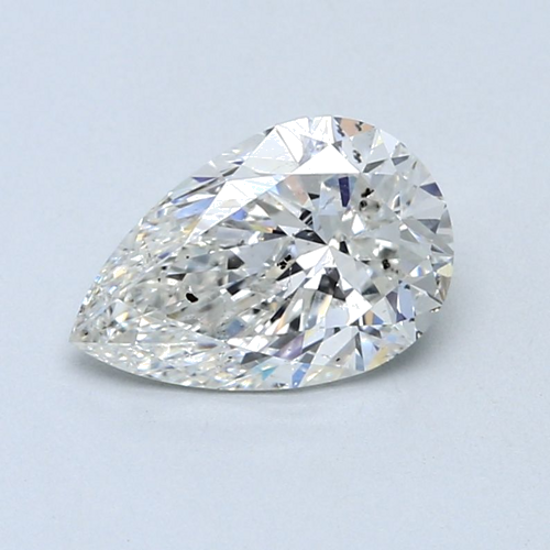 1.5 carat G-SI2 Natūralus Pear Deimantas (1)