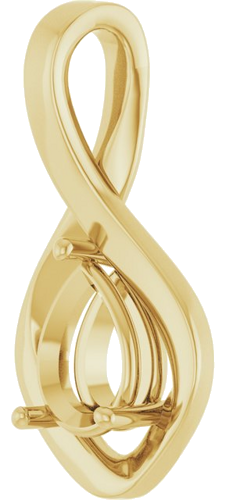 Pakabukas „Infinity-Inspired“ 10k yellow gold Pear 8mm x 6mm (2)