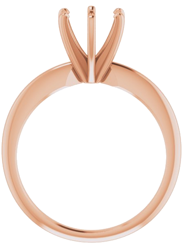 Sužadėtuvių Žiedas „Solitaire“ 585 Rožinis Aukso Round 6.6mm x 7.2mm (2)