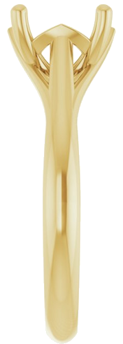 Sužadėtuvių Žiedas „Solitaire“ 585 Geltonojo Aukso Oval 9mm x 7mm (4)