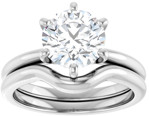 Sužadėtuvių Žiedas „Solitaire“ 950 Platinos Round 8mm (8)