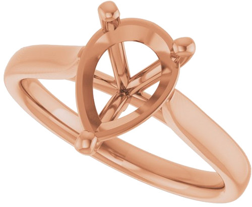 Sužadėtuvių Žiedas 14k rose gold Pear 10mm x 7mm (5)