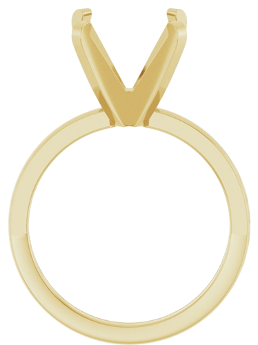 14K Yellow 10.7 mm Round 4-Prong Engagement Ring Mounting (2)