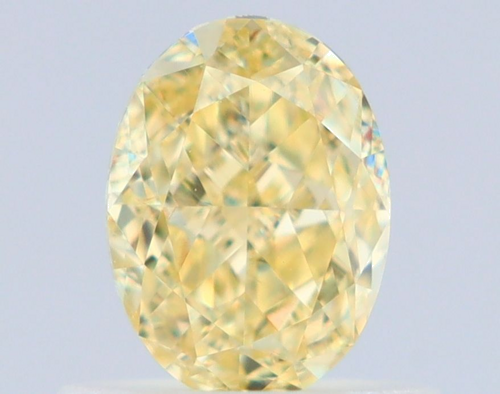 0.7 carat Fancy Yellow-VVS2 Natūralus Oval Deimantas (1)