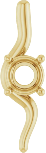 Pakabukas „Freeform Solitaire“ 14k yellow gold Round 6.5mm (1)