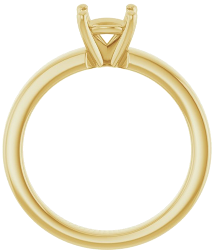 14K Yellow 6.5 mm Round Solitaire Engagement Ring Mounting (2)