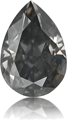 0.5 carat Fancy Gray-SI2 Natūralus Pear Deimantas (1)