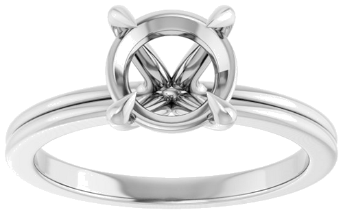 Sužadėtuvių Žiedas „Claw-Prong Solitaire“ 14k white gold Round 7.4mm (3)