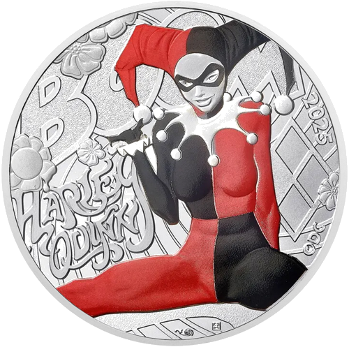10 евро HARLEY QUINN 2025 французская серебряная монета в BU карте (2)