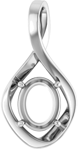 Pakabukas „Infinity-Inspired“ 925 Sidabro Oval 10mm x 8mm (1)